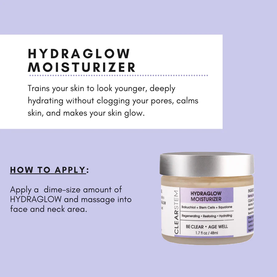 CLEARSTEM HYDRAGLOW | Stem Cell Moisturizer | Beauty Nook Canada