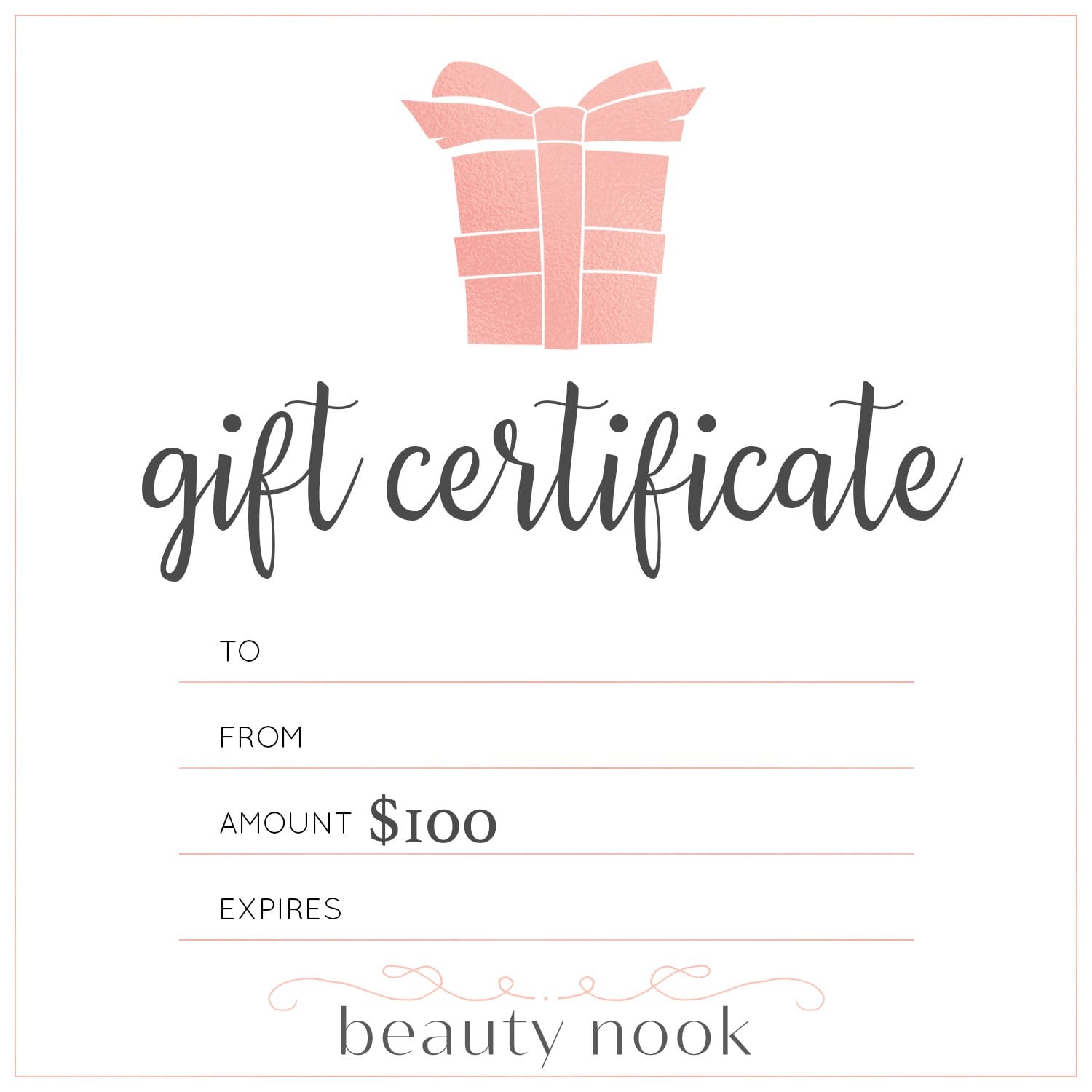 $100 Gift Card - Beauty Nook