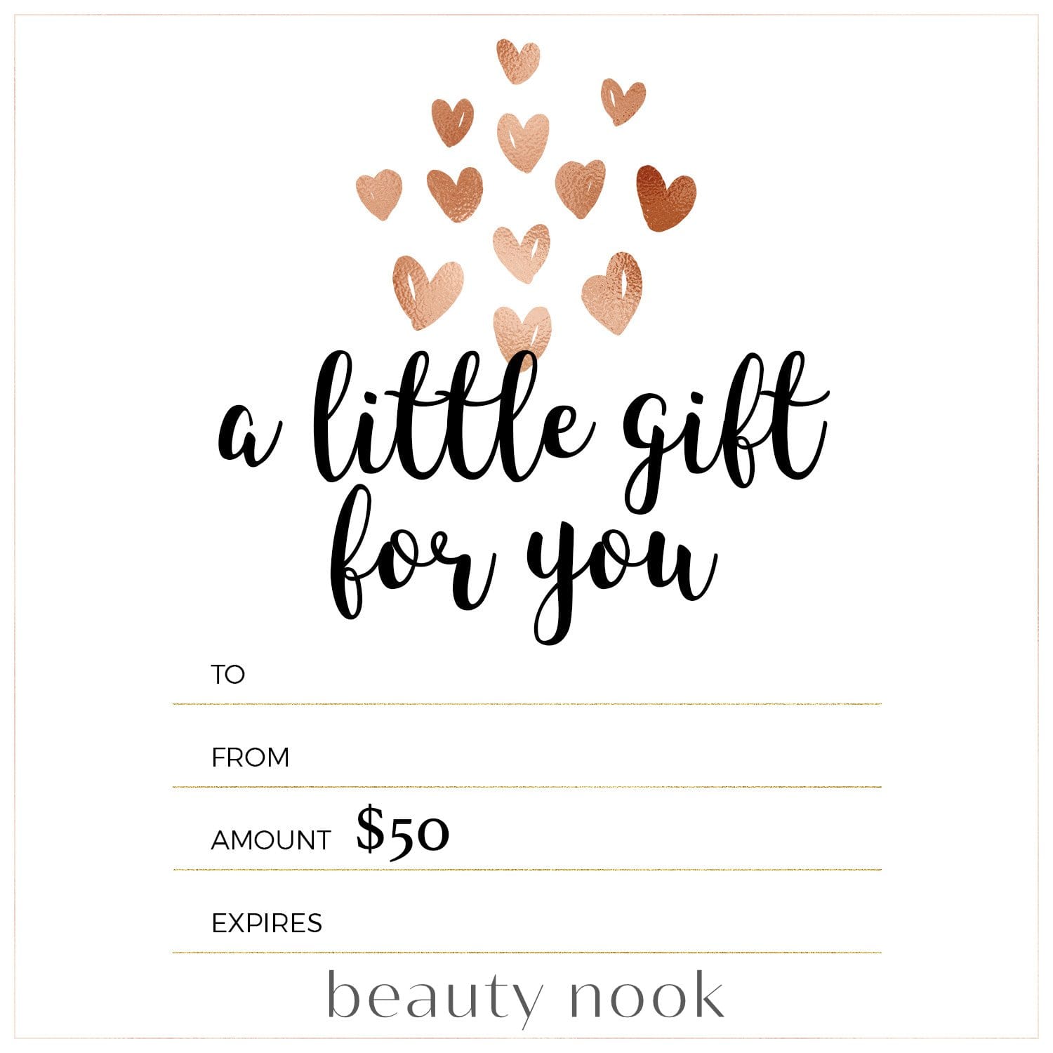 $50 Gift Card - Beauty Nook