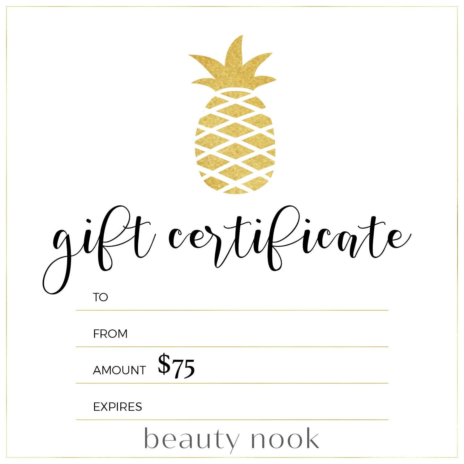 $75 Gift Card - Beauty Nook
